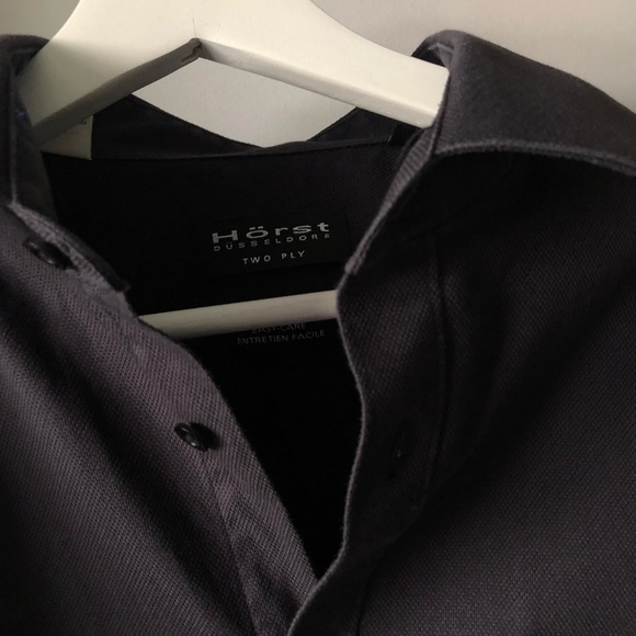 SALE HORST Men Black Shirt Cotton SZ 16.5 XL - Picture 7 of 8